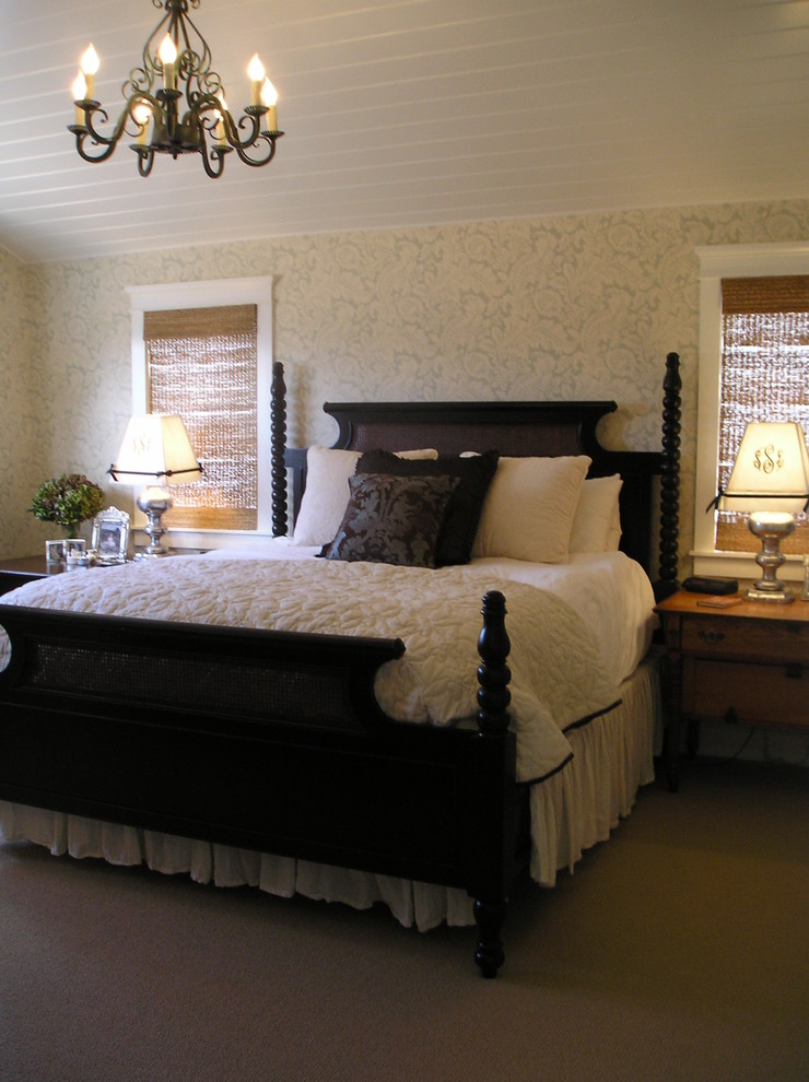 Ispirazione per una camera da letto tradizionale