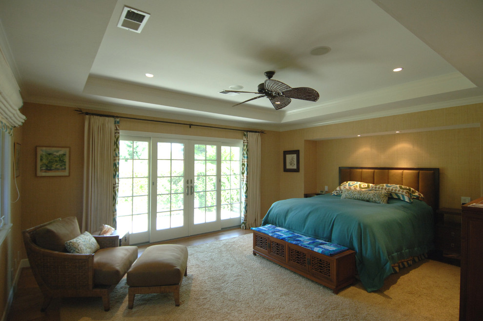 This is an example of a mediterranean bedroom in Charlotte.
