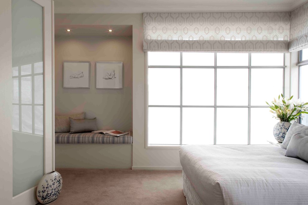 メルボルンにあるトラディショナルスタイルのおしゃれな寝室のレイアウト