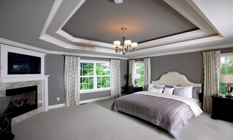 Photo of a contemporary bedroom in Columbus.