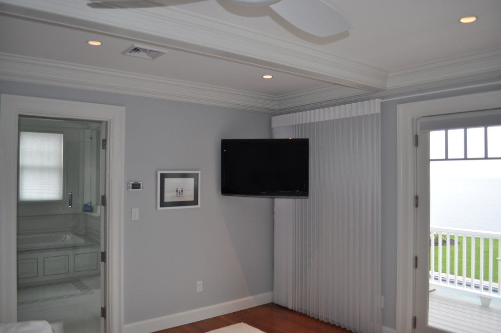 This is an example of a modern bedroom in Boston.
