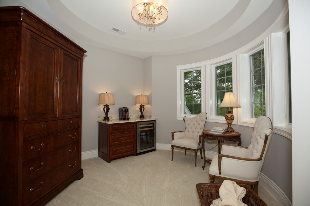 Master Sitting Room Turret Traditional Bedroom Chicago by Meyer