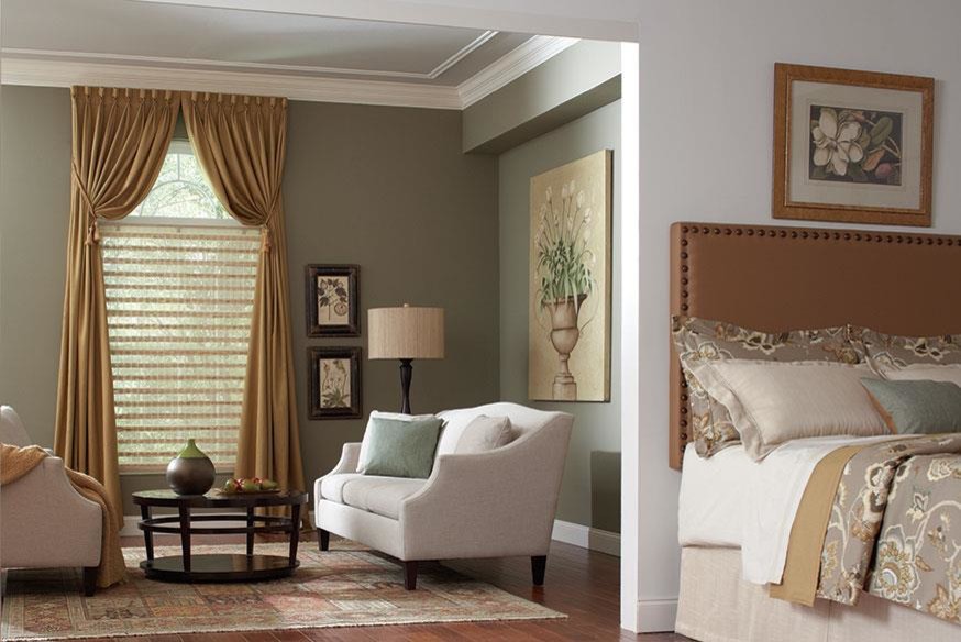 Chambre Paale Avec Un Mur Vert Photos Et Idées Déco De Chambres Paales Septembre 2021 Houzz Fr Chambre Paale Avec Un Mur Vert, What Colour Curtains With Sage Green Walls
