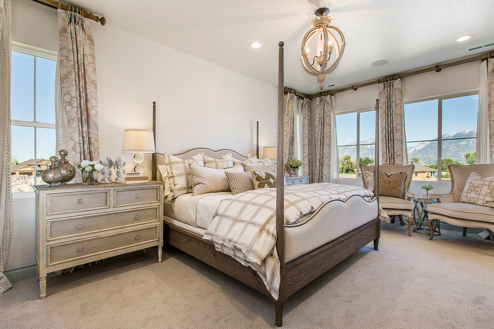 Design ideas for a traditional bedroom in Salt Lake City.