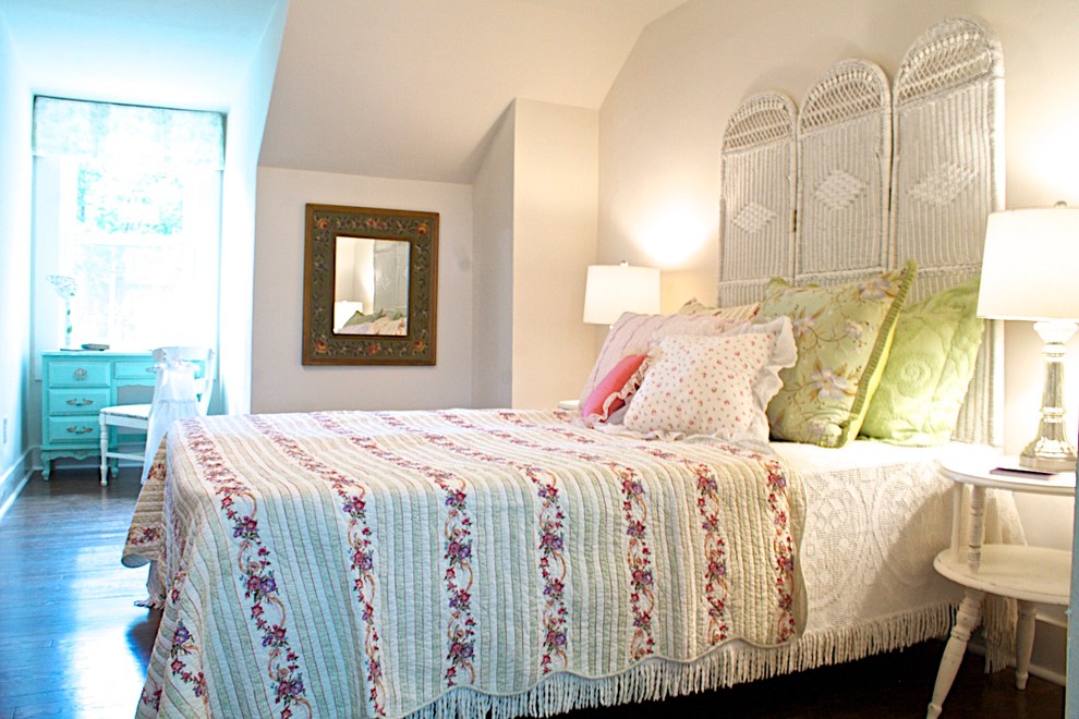 Inspiration for a large romantic bedroom in Nashville.