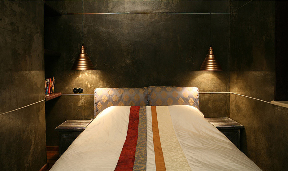 Trendy bedroom photo in Moscow