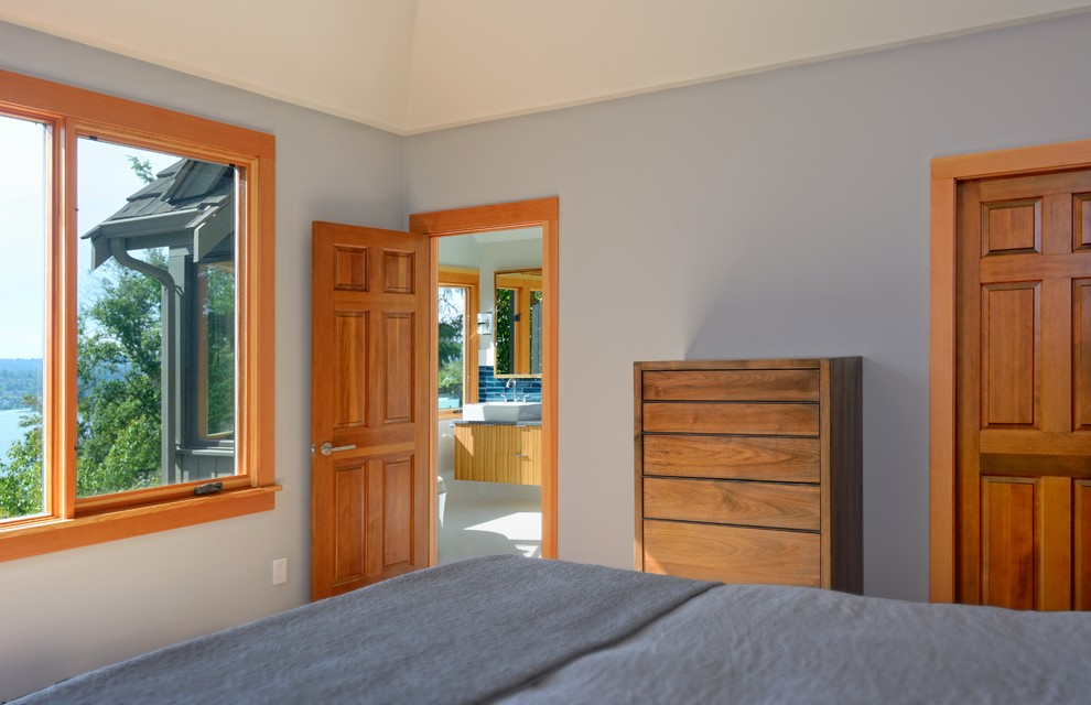 Example of a trendy bedroom design in Seattle