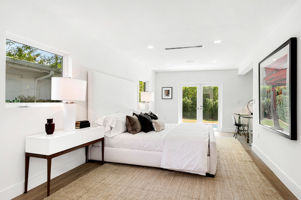 Inspiration for a contemporary bedroom in Miami.
