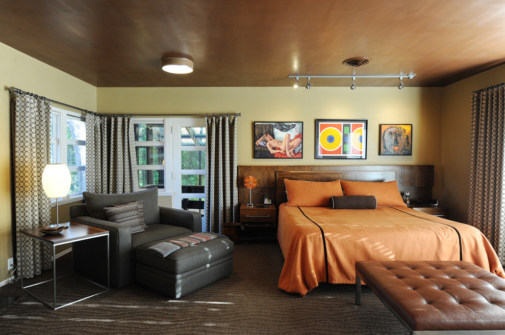 ミネアポリスにあるミッドセンチュリースタイルのおしゃれな寝室