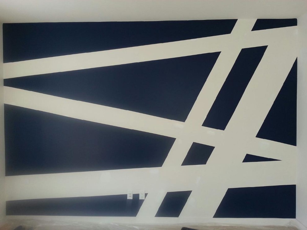 Midtown NYC Decorative Paint Job Wall Art Contemporaneo Camera da Letto New York di