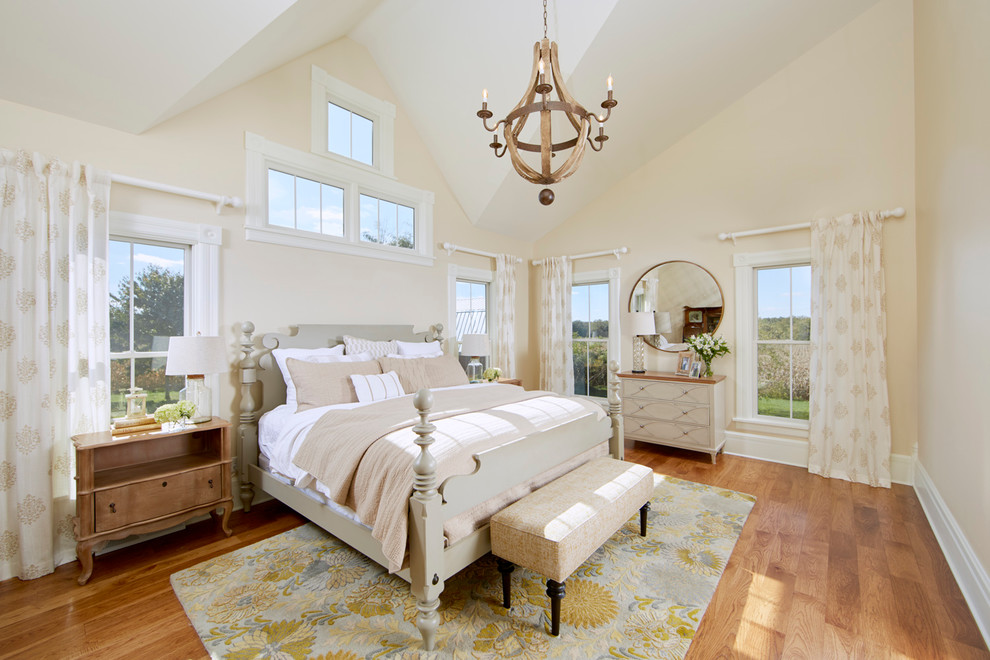Inspiration for a farmhouse bedroom remodel in Other