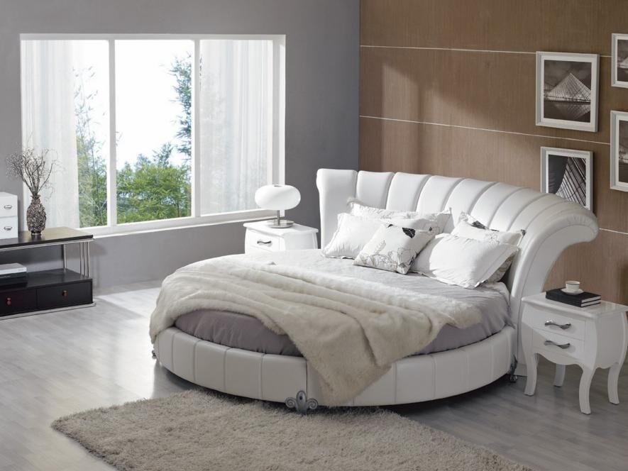 Пример оригинального дизайна: спальня в стиле модернизм