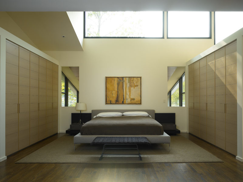 Inspiration for a modern bedroom in Atlanta.