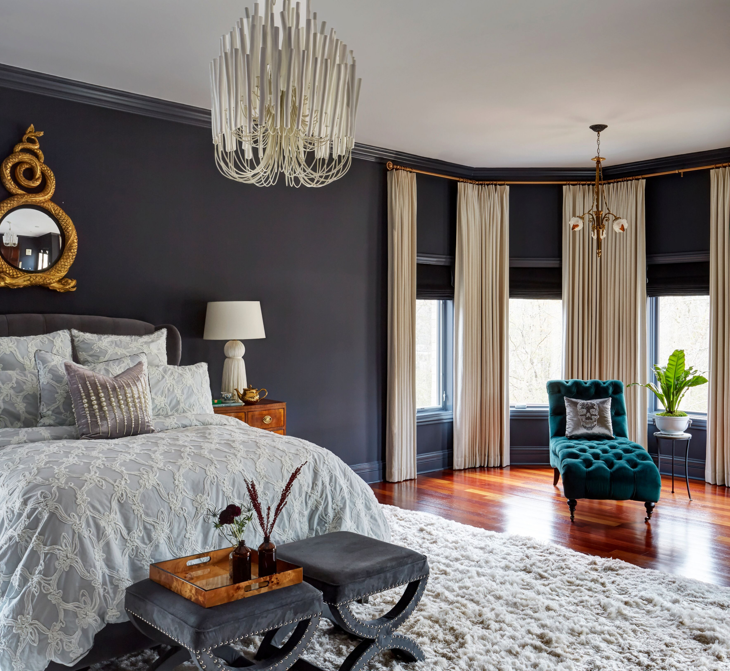 lake Maladroit do not do 75 Victorian Bedroom with Black Walls Ideas You'll Love - September, 2023 |  Houzz