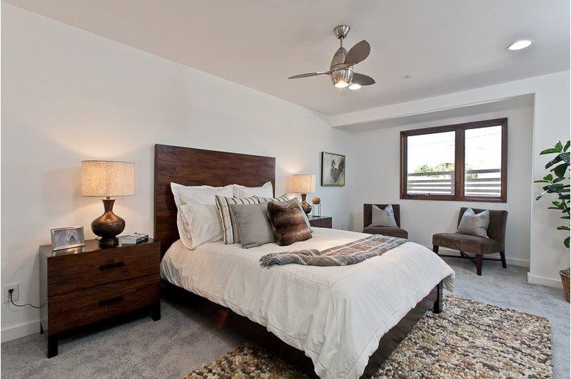 Modern Farn House Contemporary Bedroom Los Angeles by Color Me