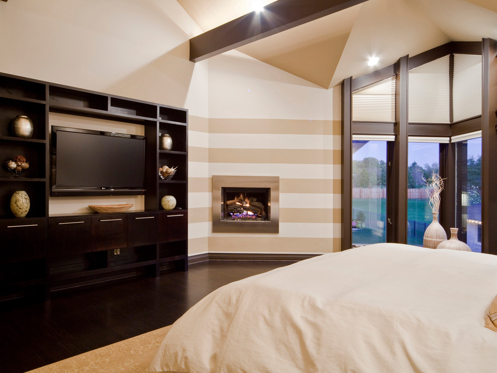 Inspiration for a modern bedroom remodel in Kansas City