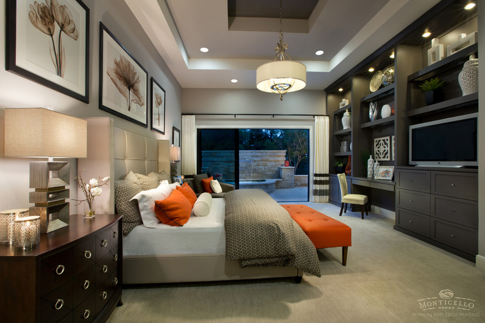 Inspiration for a contemporary bedroom remodel in Austin