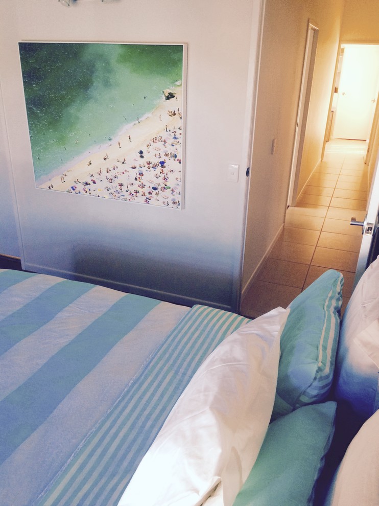 Design ideas for a coastal bedroom in Sunshine Coast.