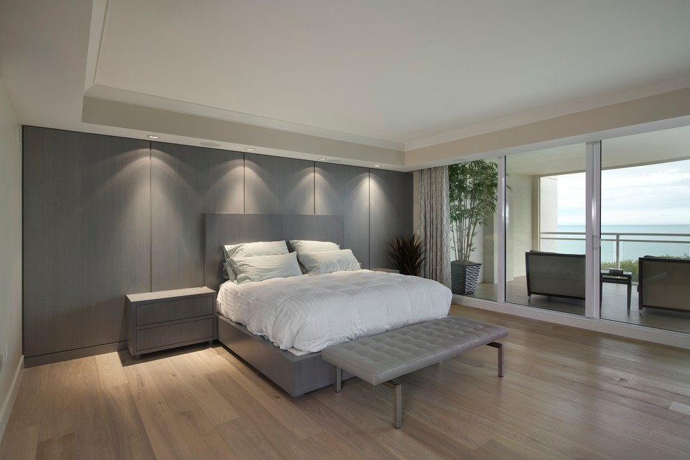 Inspiration for a contemporary bedroom remodel in Miami