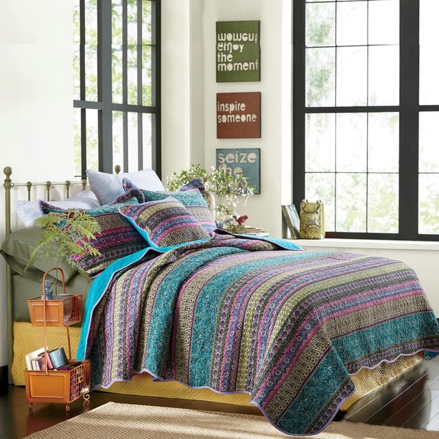 Morocco Blue 100% Cotton Coverlet Bedspread Set - Bedroom - Sydney - by  Macey & Moore | Houzz IE