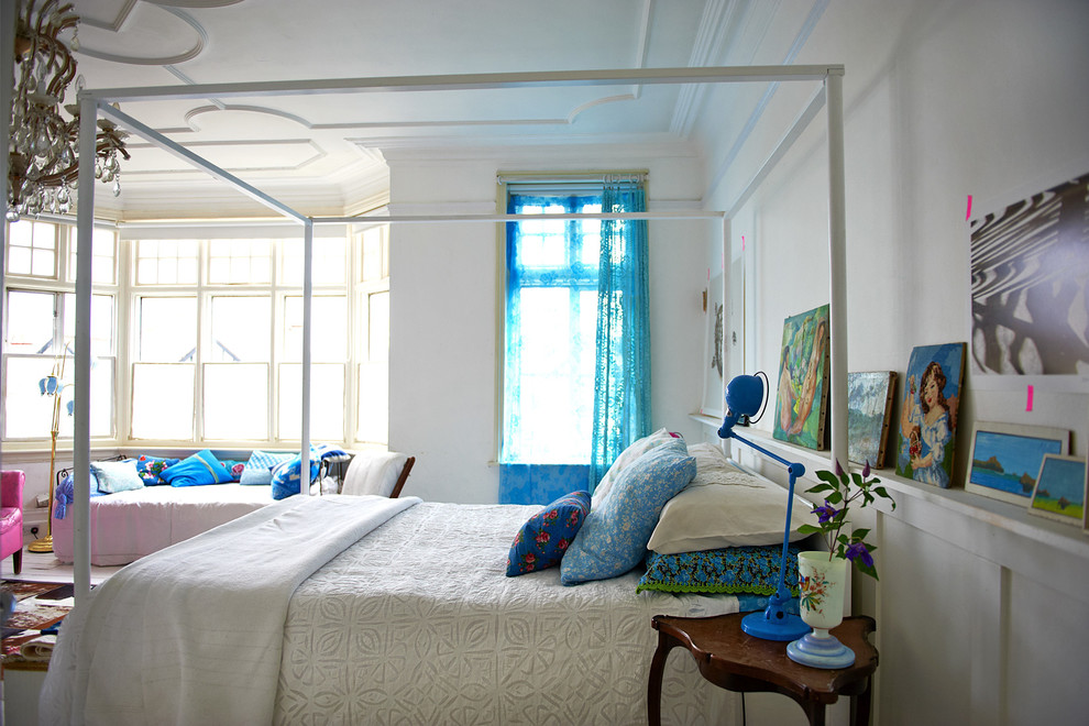 Inspiration for a vintage bedroom in London.
