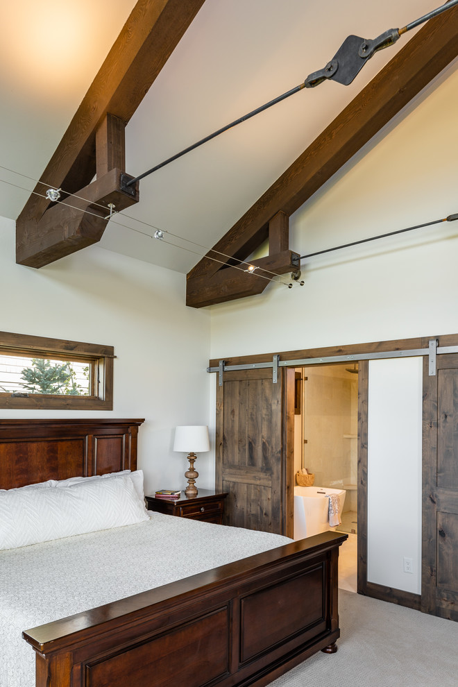 Inspiration for a rustic bedroom in Other.