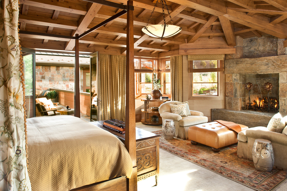 This is an example of a rustic bedroom in San Francisco.