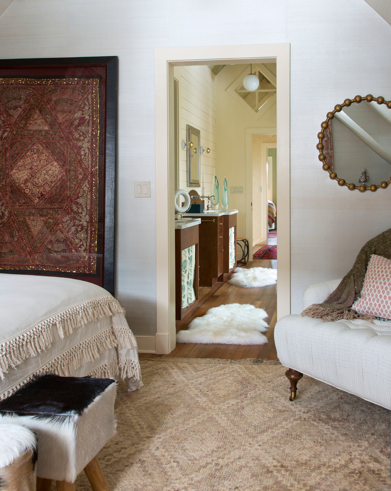 This is an example of an eclectic bedroom in Denver.