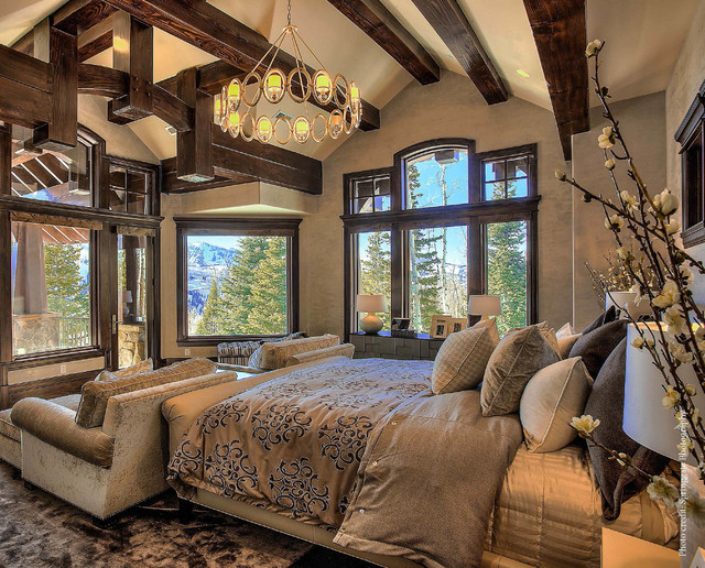 Mountain Modern At The Colony Master Bedroom Transitional Bedroom Salt Lake City By Kristina Lawrence Interior Design Houzz