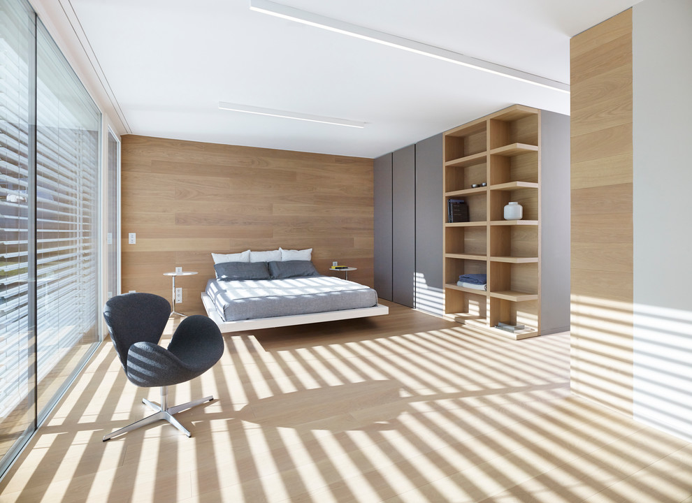 Inspiration for a contemporary master bedroom in Other.