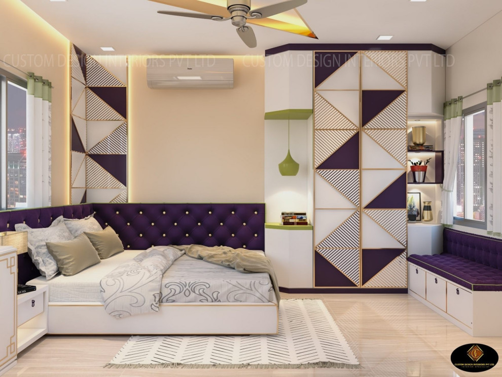 Modernes Schlafzimmer in Kalkutta