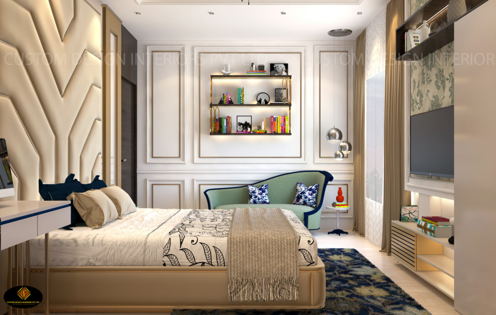 Mr Tarun Ganguli S Contemporary Neo Classic Master Bedroom Bally Howrah Contemporary Bedroom Kolkata By Custom Design Interiors Pvt Ltd Houzz Mr Tarun Ganguli S Contemporary Neo Classic Master Bedroom Bally Howrah Contemporary Bedroom Kolkata By Custom Design Interiors Pvt Ltd Houzz
