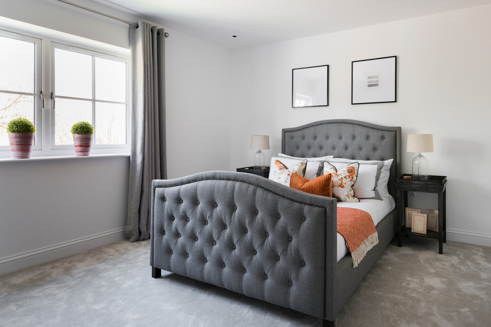 Transitional bedroom photo in Essex