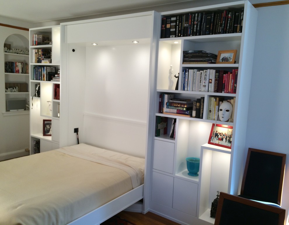 Trendy bedroom photo in New York