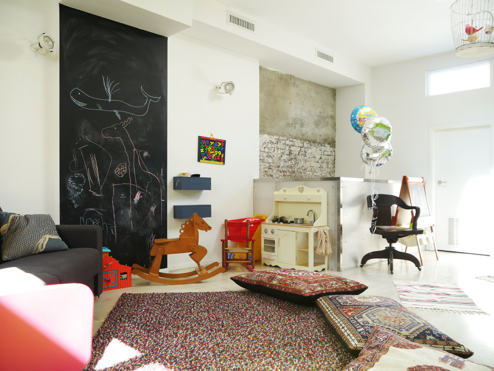 Photo of an eclectic kids' bedroom in New York.
