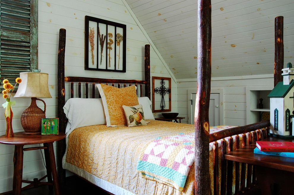 Example of a mountain style bedroom design in New York