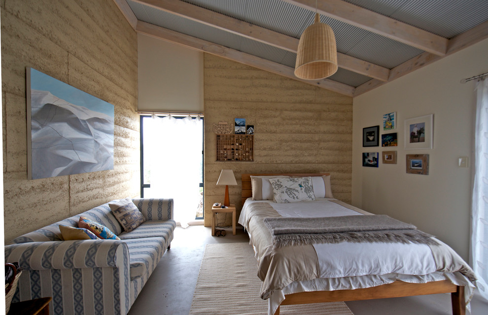 Inspiration for a rustic bedroom remodel in Adelaide