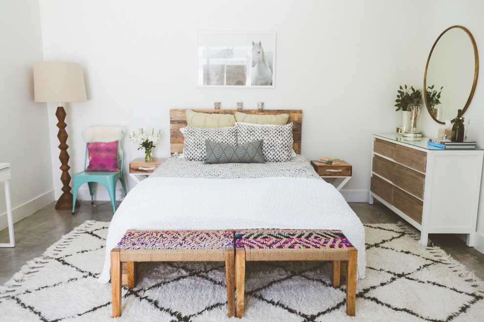 Inspiration for a contemporary bedroom remodel in Austin