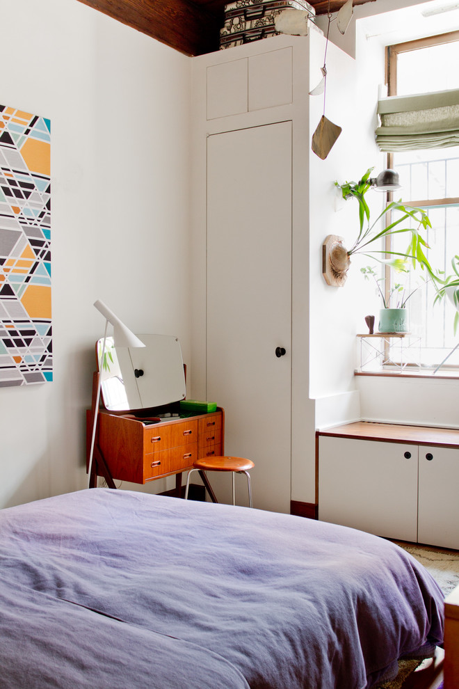 Inspiration for an eclectic bedroom in New York.