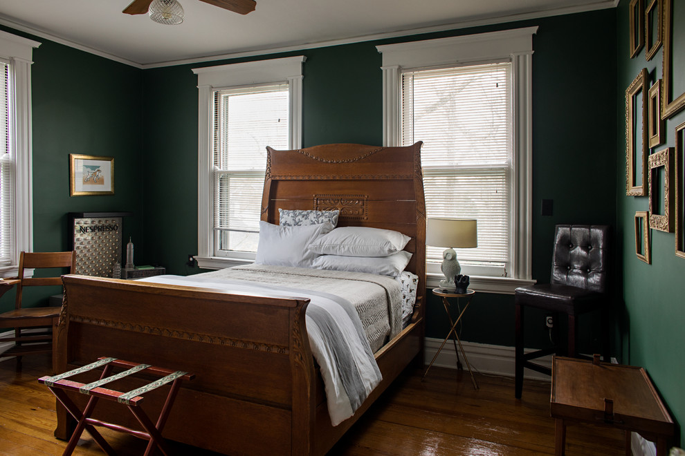 Design ideas for an eclectic bedroom in Cincinnati.