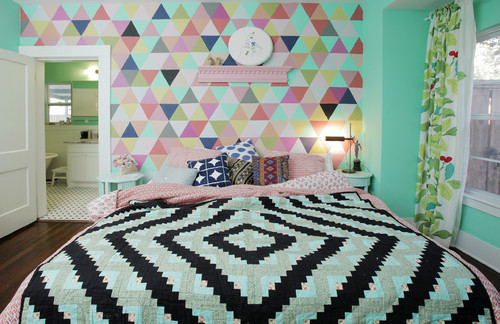 Whimsical geometric wallpaper