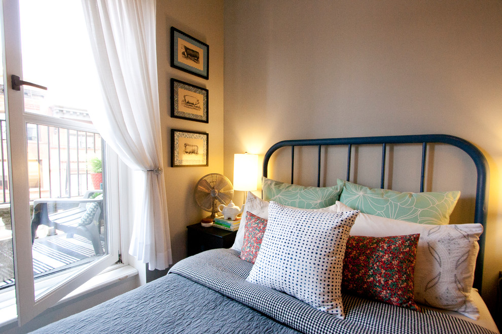 Photo of an eclectic bedroom in New York.