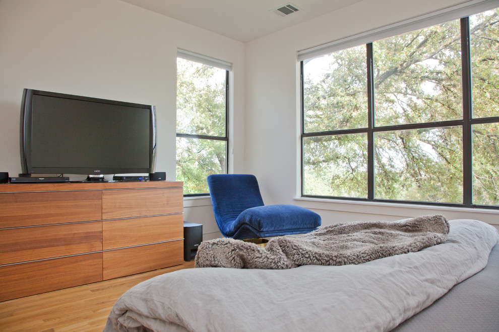 Inspiration for a contemporary bedroom in Austin.