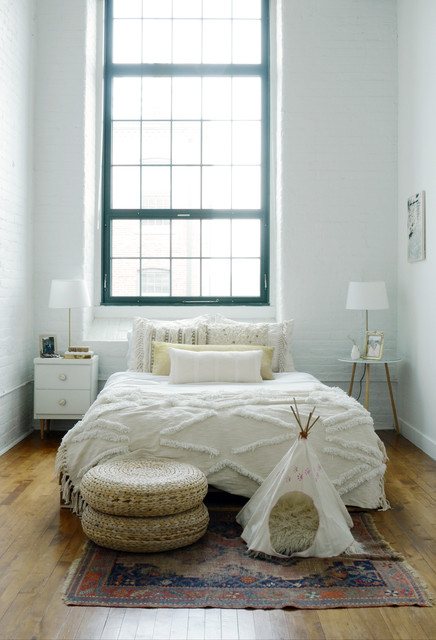My Houzz Pretty Pinks And Neutrals In A Boho Chic Loft Apartment Houzz Uk