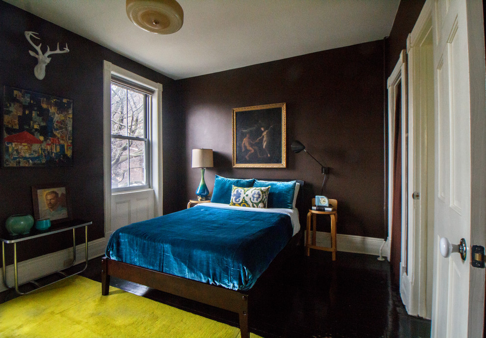 Bedroom - eclectic bedroom idea in New York