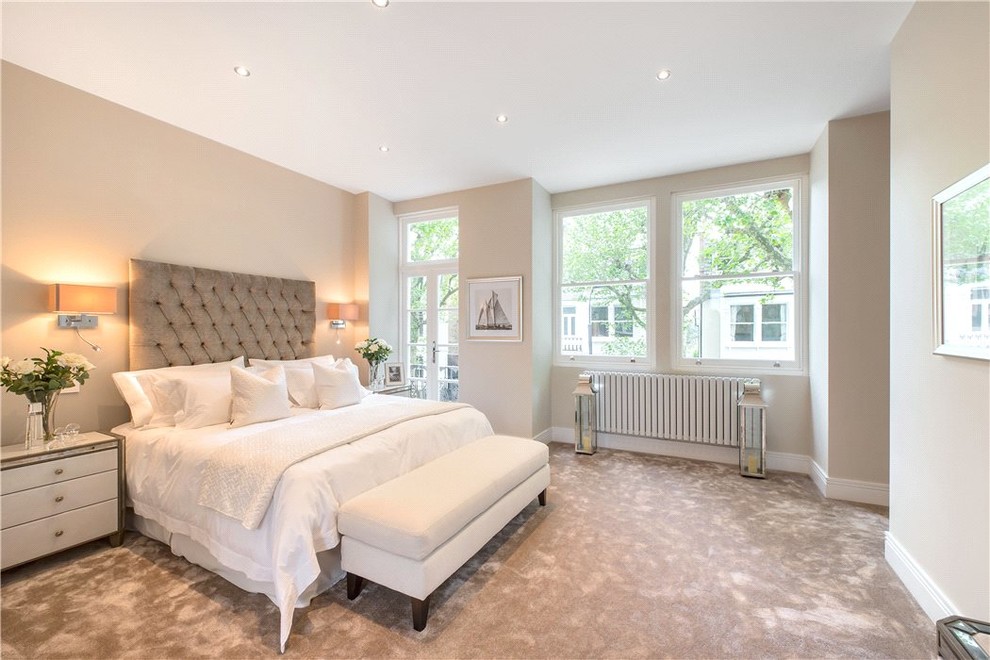 Example of a trendy bedroom design in Oxfordshire