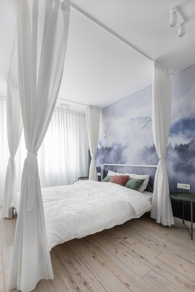 Inspiration for a scandinavian bedroom remodel in Other