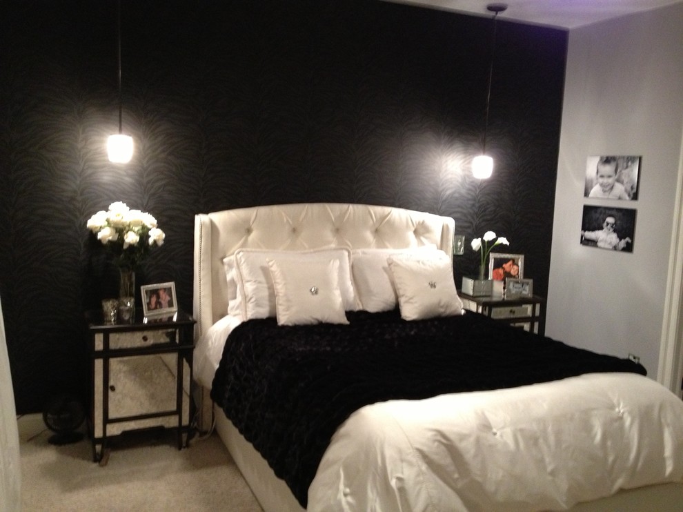 Example of a trendy bedroom design in Cleveland