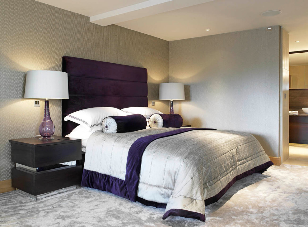 Example of a large trendy bedroom design in Other