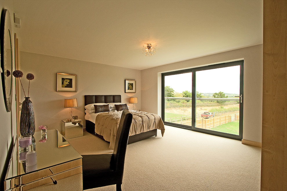 Inspiration for a contemporary bedroom remodel in Dorset